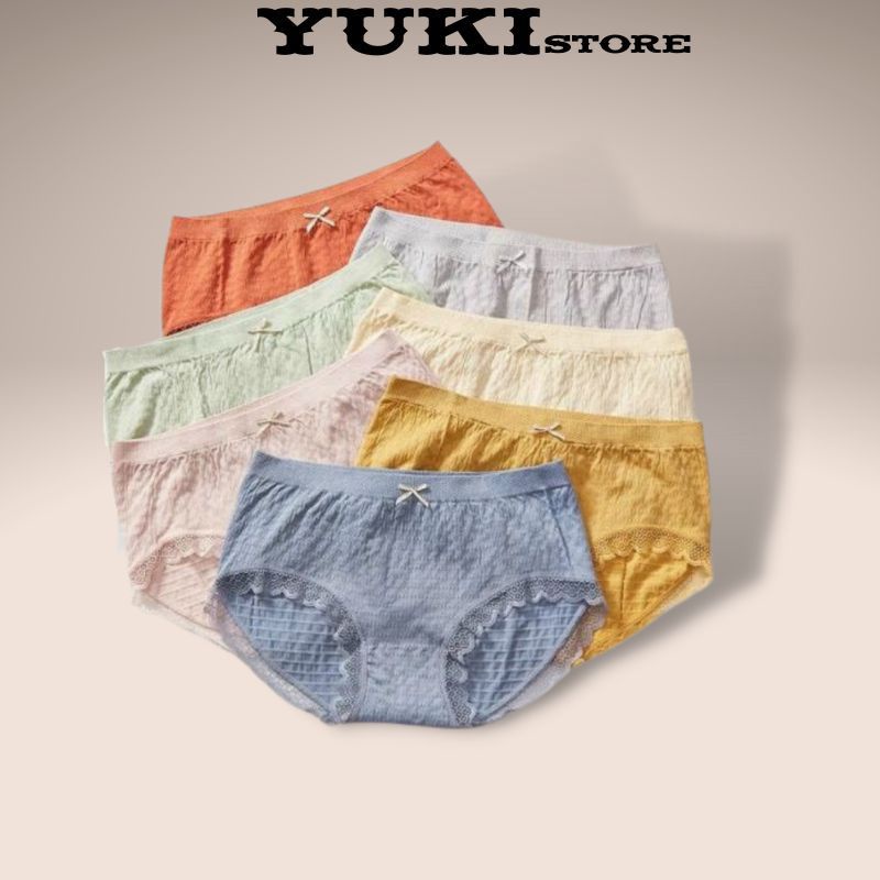 ComBo 5 Quần lót nữ cotton vải mềm ôm bụng nâng mông thông hơi co giãn 4 chiều YUKI STORE 5-353