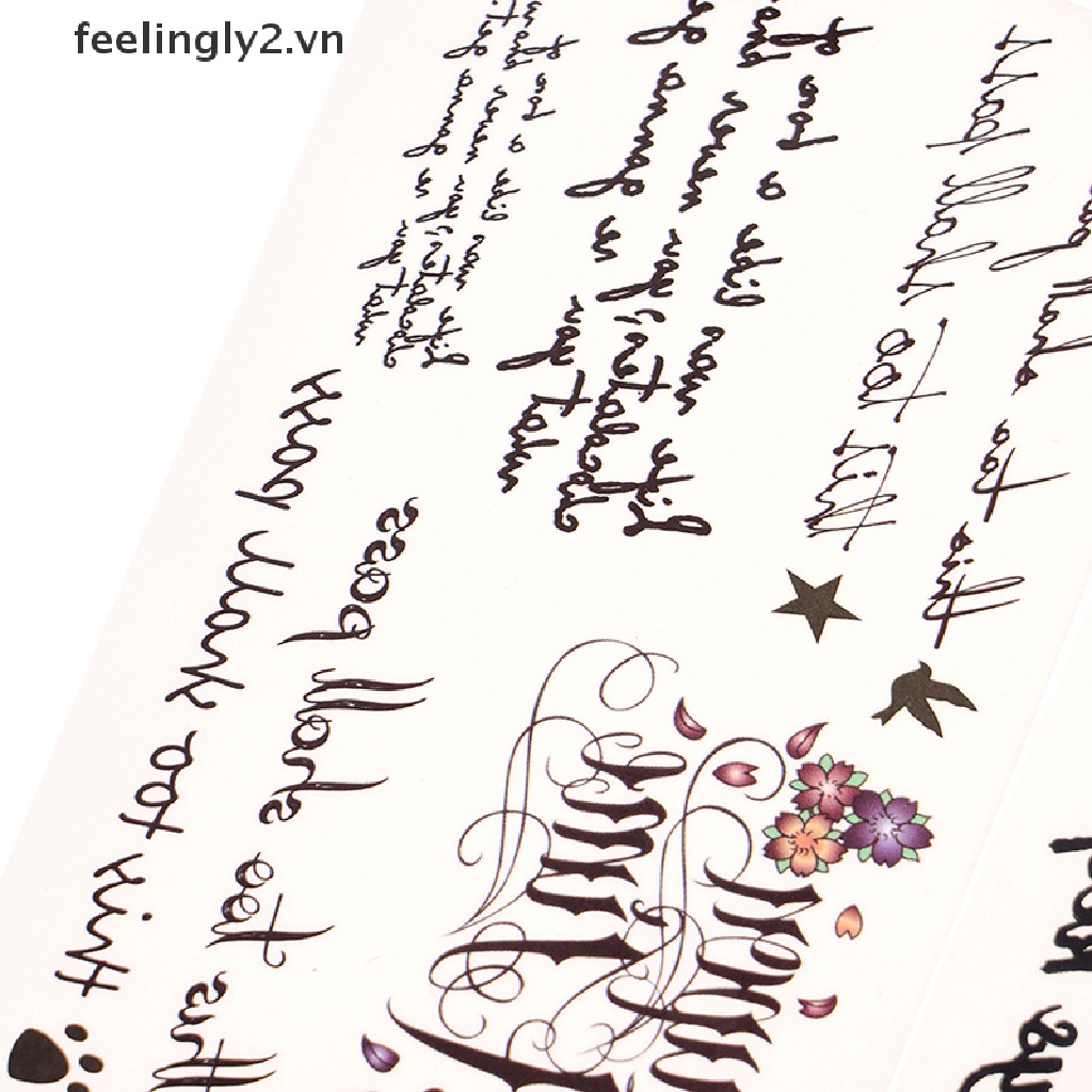 Hình xăm dán tạm thời chống nước hình chữ cái tiếng anh cho nam nữ