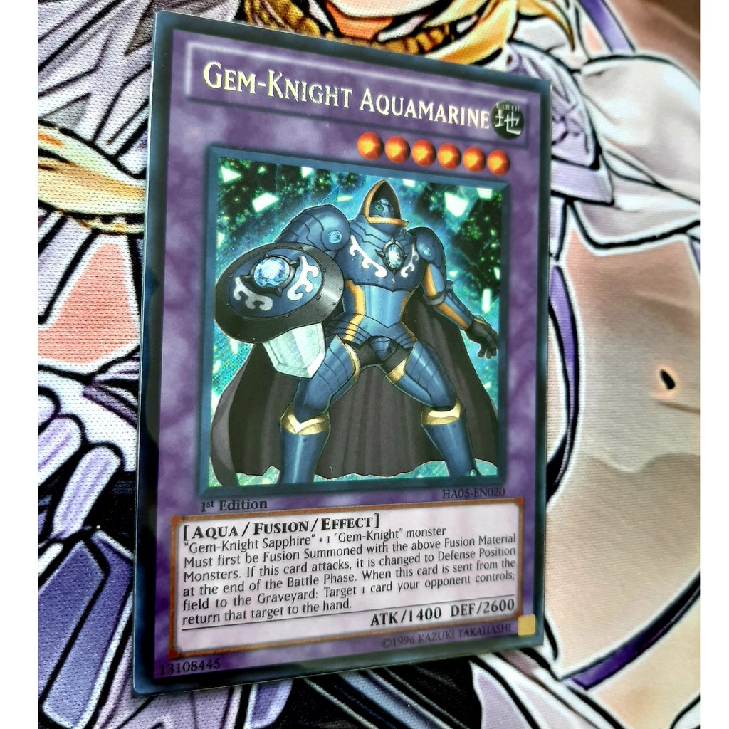 Thẻ Bài Mint90 Yugioh Monster Gem-Knight Aquamarine Secret