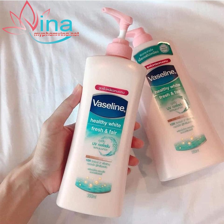 GEL DƯỠNG THỂ DỊU MÁT TRẮNG DA VASELINE FRESH &amp; FAIR 350ML