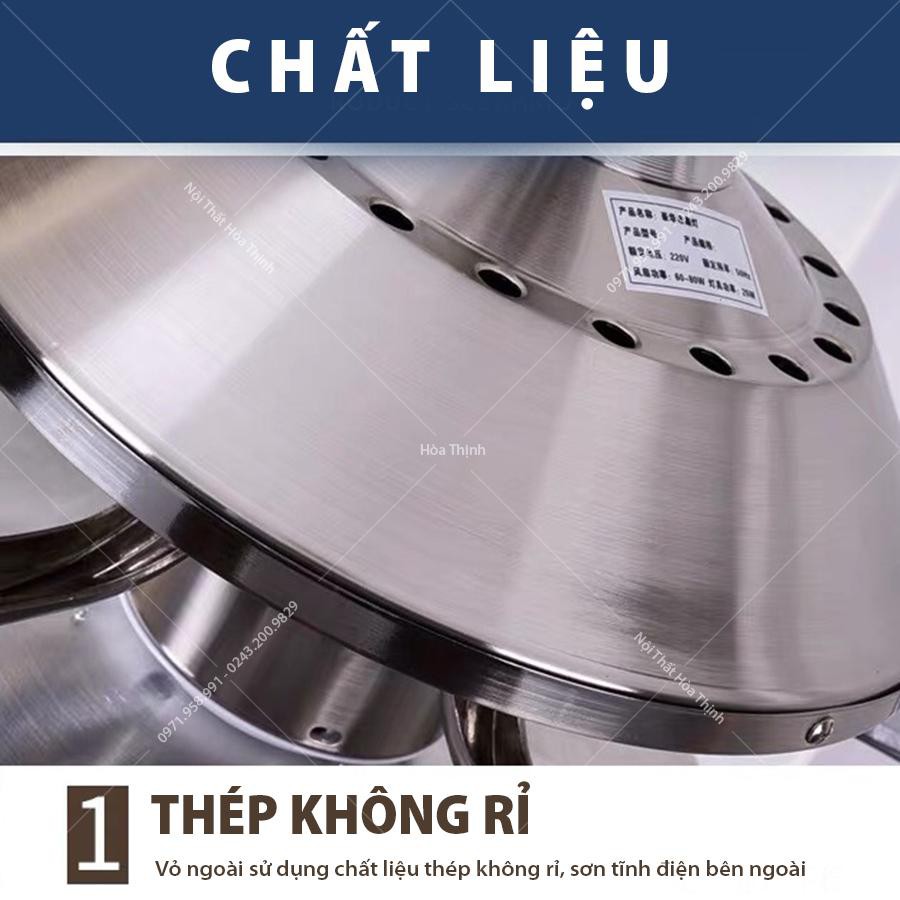 (Bảo hành 5 năm- Free ship) Quạt trần đèn cánh xanh Classic Blue,lắp đặt phòng ngủ phòng khách mẫu mới nhất | BigBuy360 - bigbuy360.vn