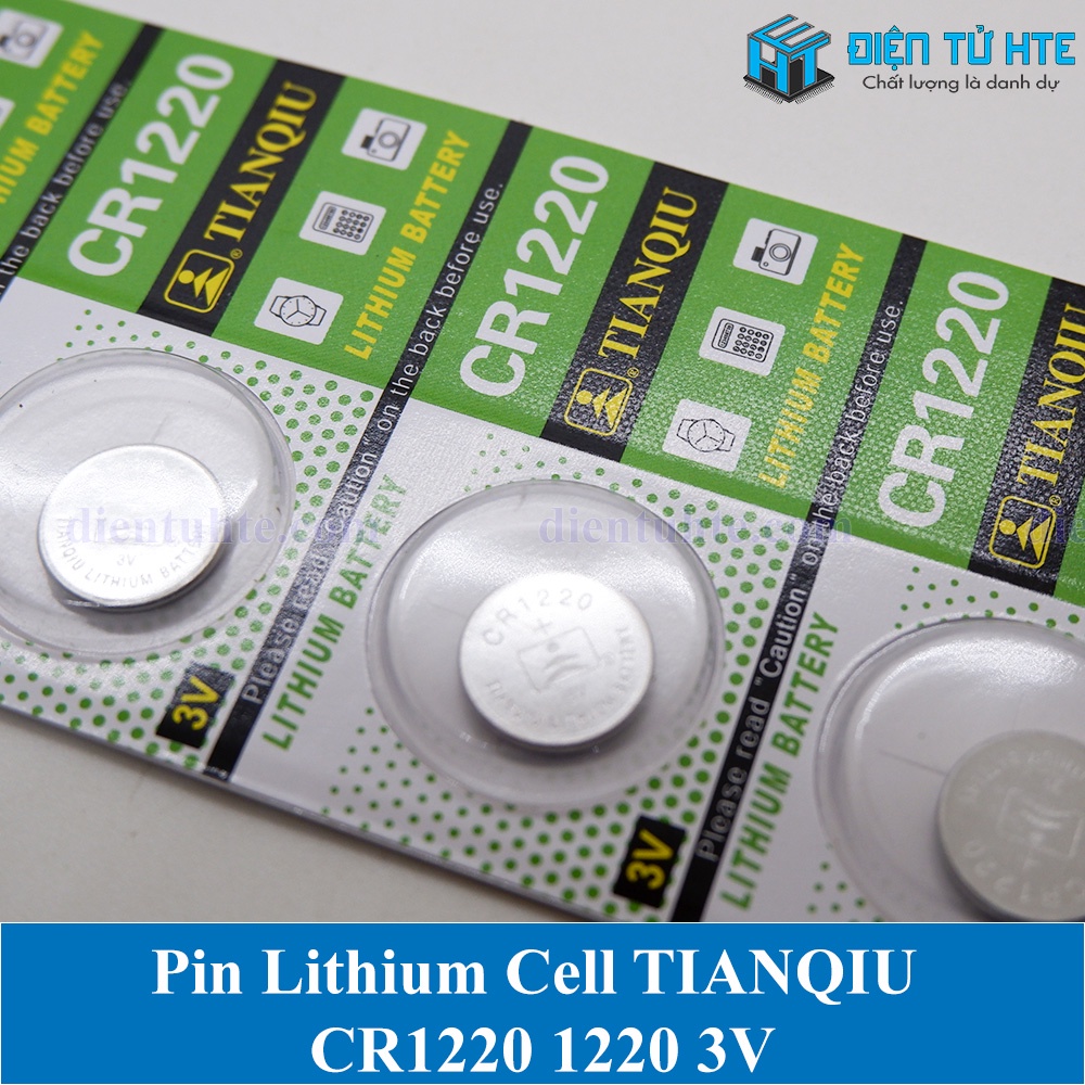 Pin Lithium Cell TIANQIU 1220 CR1220 3V (Trong vỉ)