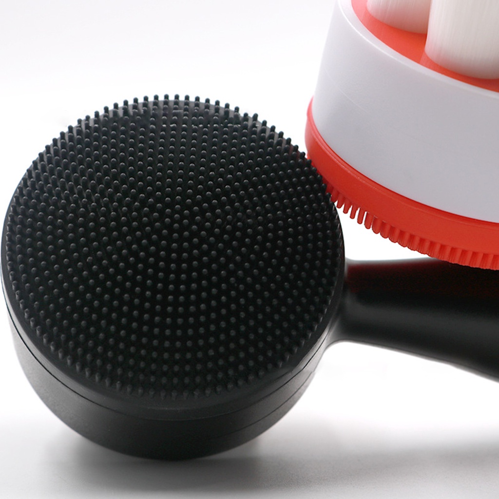 Cọ Rửa Mặt Làm Đẹp Hai Chức Năng Loại Bỏ Mụn Đầu Đen ABS Mềm Mại Hình Hoa Mận Mũm Mĩm Cho Nữ