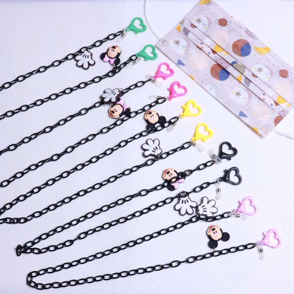 Dây Đeo Mắt Kính Hình Trái Tim / Mickey / Minnie Bằng Acrylic Nhiều Màu Sắc Chống Thất Lạc Tiện Dụng