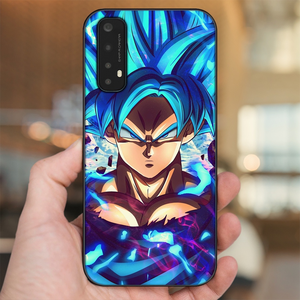 Ốp lưng Realme 7 viền đen in hình Goku Dragon Ball