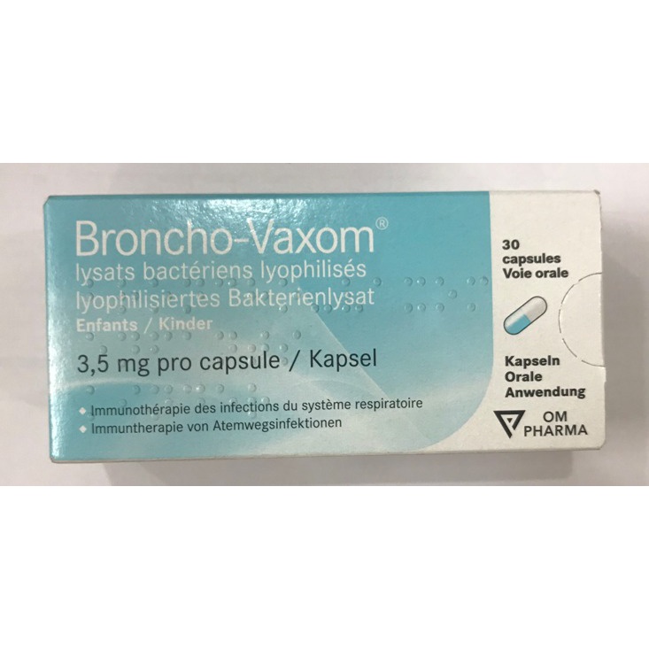 SP0498 Viên uống  Broncho Vaxom dành cho trẻ từ 6 tháng -12  tuổi - 30 Viên - Thụy Sỹ