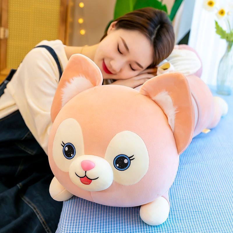 Gấu Bông Hồ Ly Đuôi Dài, Thú Nhồi Bông Cáo Đuôi Chồn Dễ Thương Kích Thước 1m6 1m4