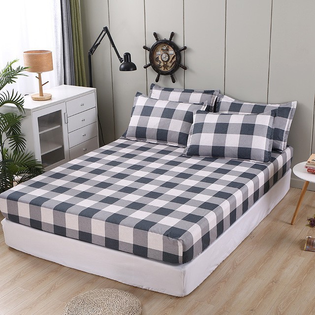 Ga giường vải cotton chống trượt thân thiện với da in họa tiết xinh xắn thích hợp với phòng của nữ