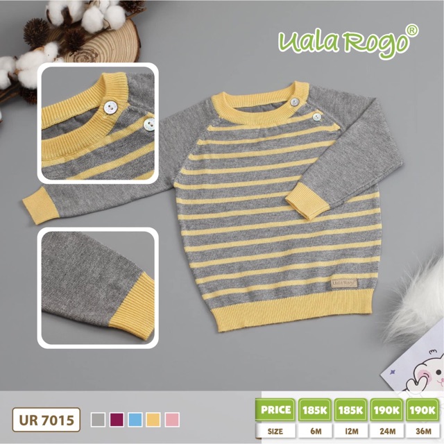 Áo len cài vai Ualarogo