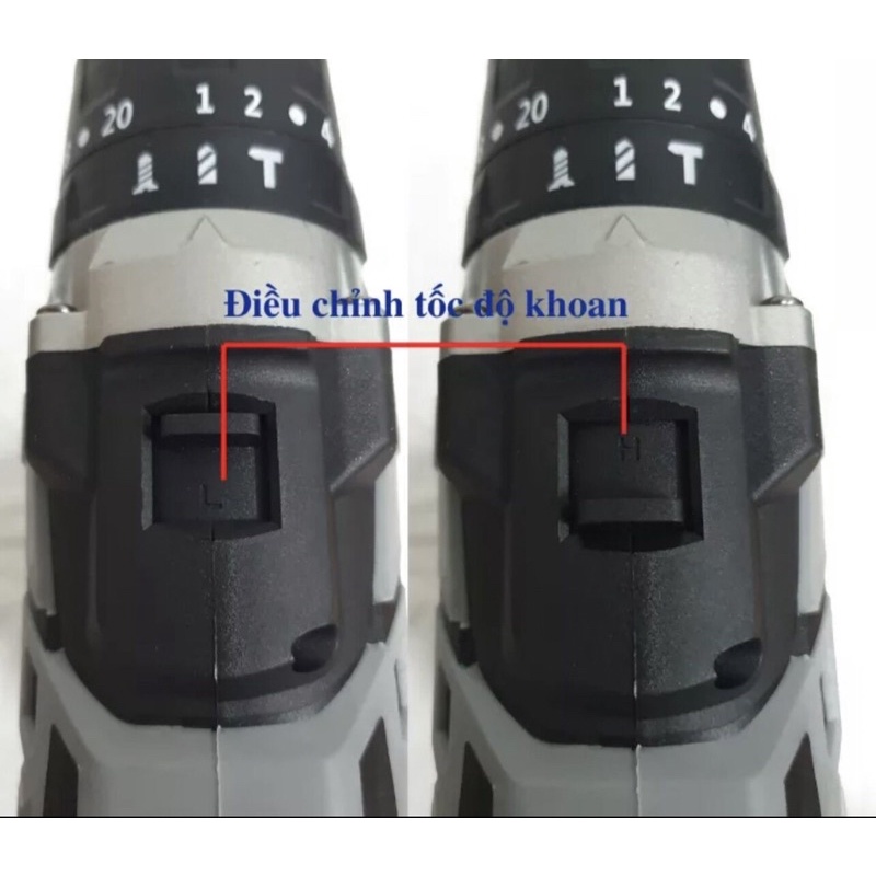 Máy Khoan Pin Hitachi Không Chổi Than Đầu 13mm Autolock 3 Chức Năng có Búa