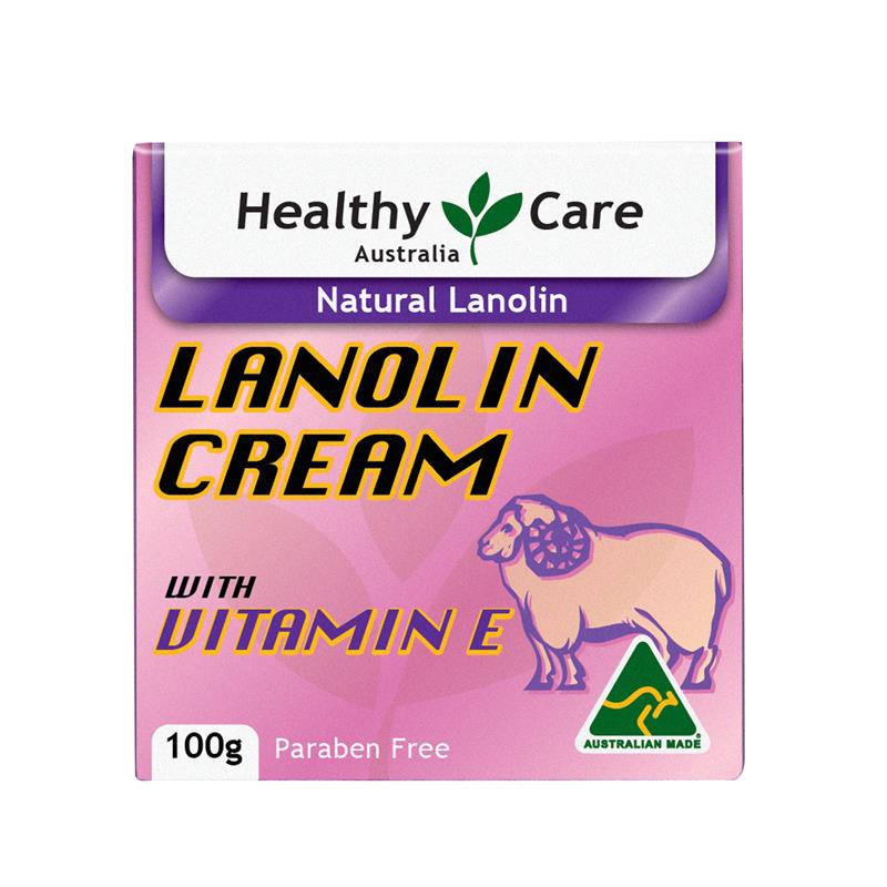 Kem nhau thai cừu Healthy Care Natural Lanolin – Vitamin E Cream 100g