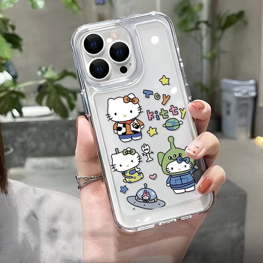 Ốp Điện Thoại Trong Suốt Hình hello kitty Cho iphone 14 Pro Max 14 Plus 13 11 12 7Plus X XR XS Max 8 7