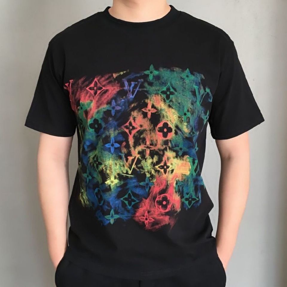 Lv Áo Thun In Họa Tiết graffiti Chữ V Thời Trang Cho Nam Nữ