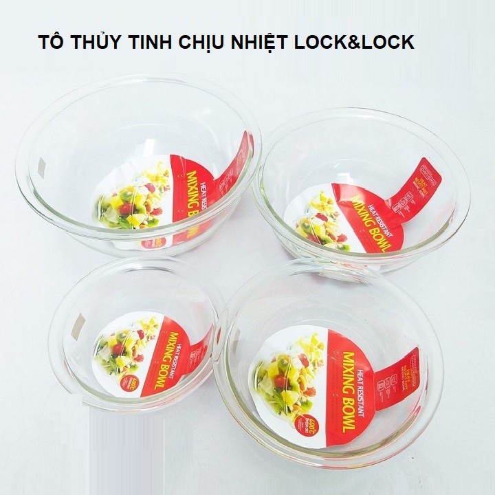 tô thủy tinh lock&lock 500cm size 15cm - tô trộn thủy tinh lock&lock