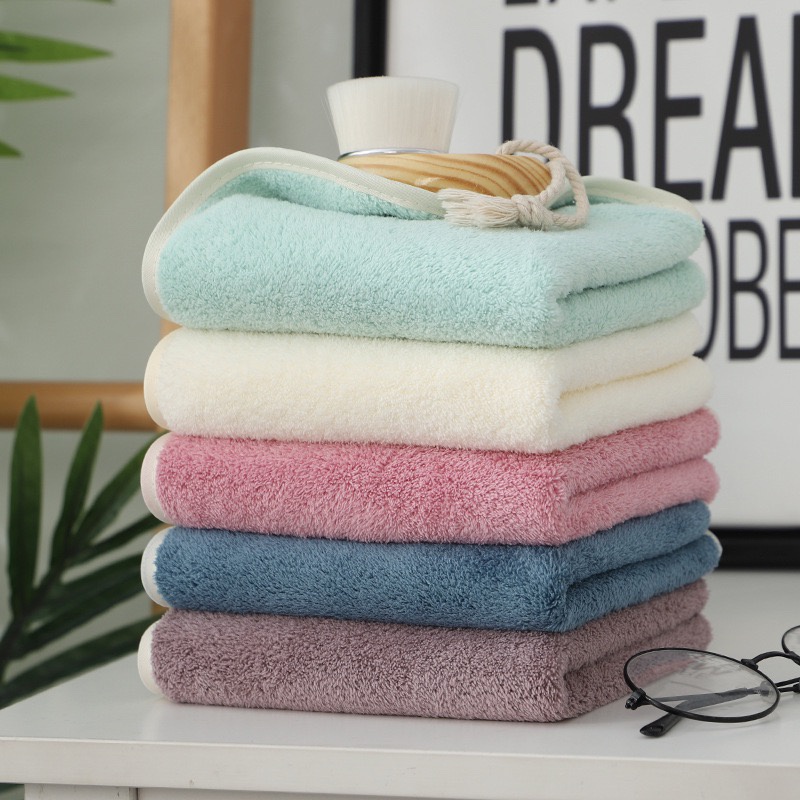 Khăn tắm lông cừu Hàn Quốc màu trơn size lớn 70x140cm, nặng 300g