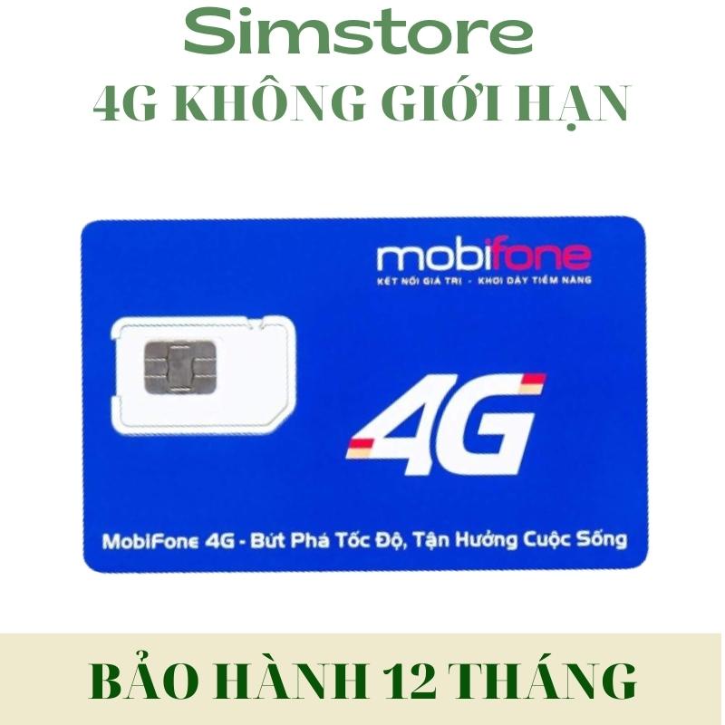 Sim 4G Mobifone không giới hạn dung lượng tốc độ cao-Sim max băng thông trọn gói - Simstore