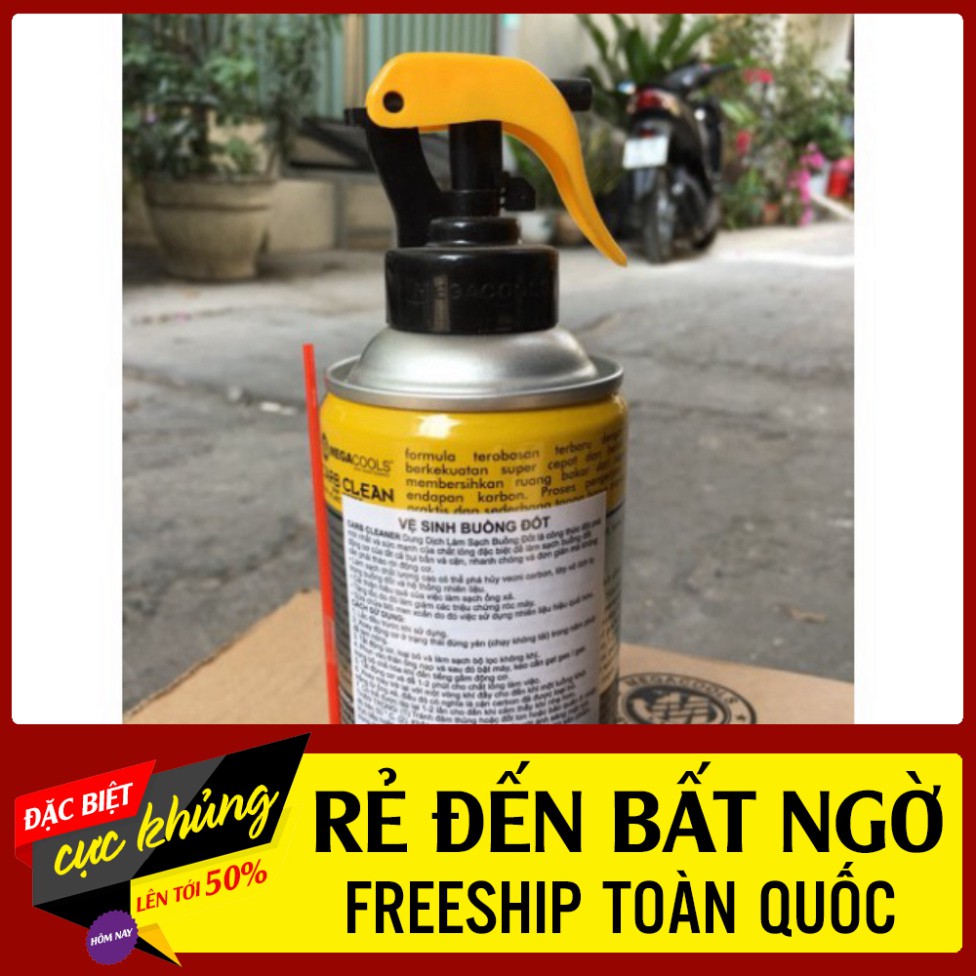 [GIÁ SỈ] Megacools CarbClean dung dịch xịt vệ sinh buồng đốt siêu hiệu quả 300ml . MS 800 SHOP ĐẠI KA