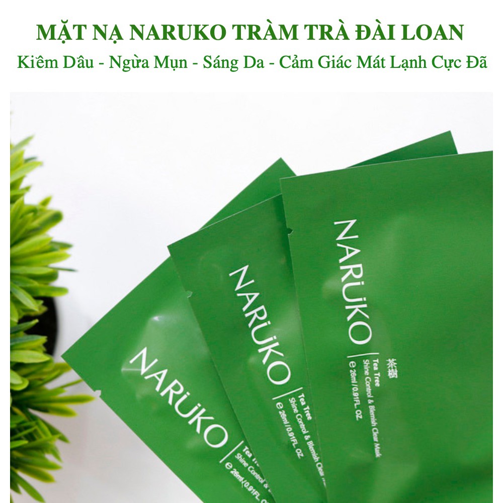 [Mã SKAMPUSHA8 giảm 8% đơn 300K] [Hộp 8 miếng] Mặt nạ Naruko Tea Tree (bản Đài)