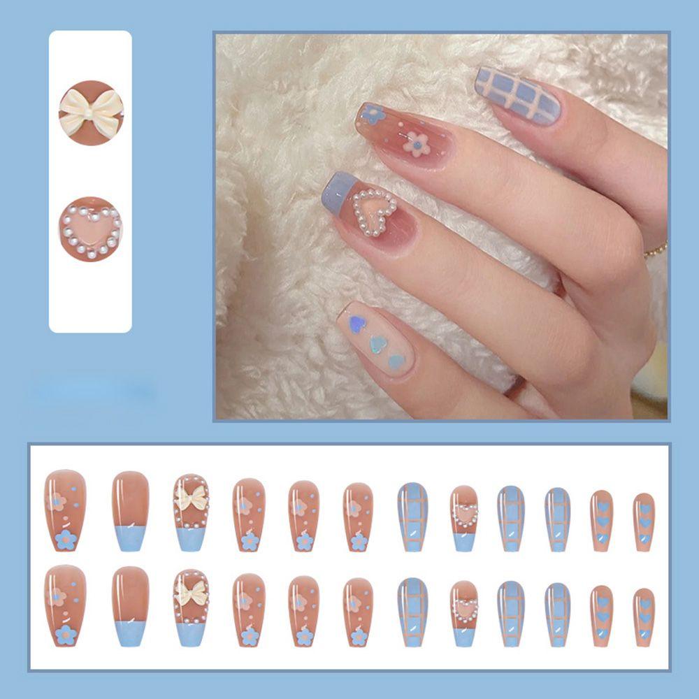 Hộp 24 Móng Tay Giả Múa Ba Lê Trang Trí Nghệ Thuật