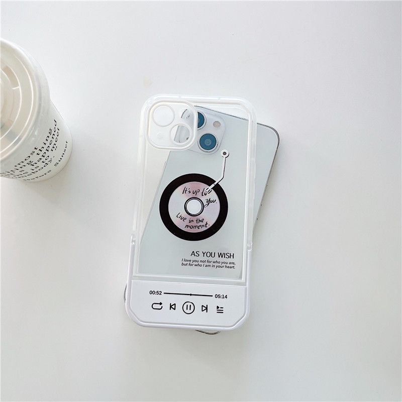Ốp Điện Thoại Silicon Mềm Hình Thiết Kế Đĩa CD Thu Âm Cho IPhone 12 13 11 Pro Max X Xs Max Xr