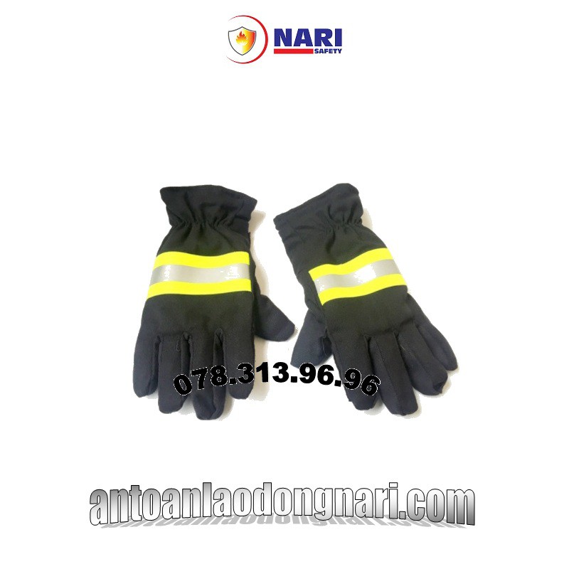 Găng tay chữa cháy Nomex xanh đen