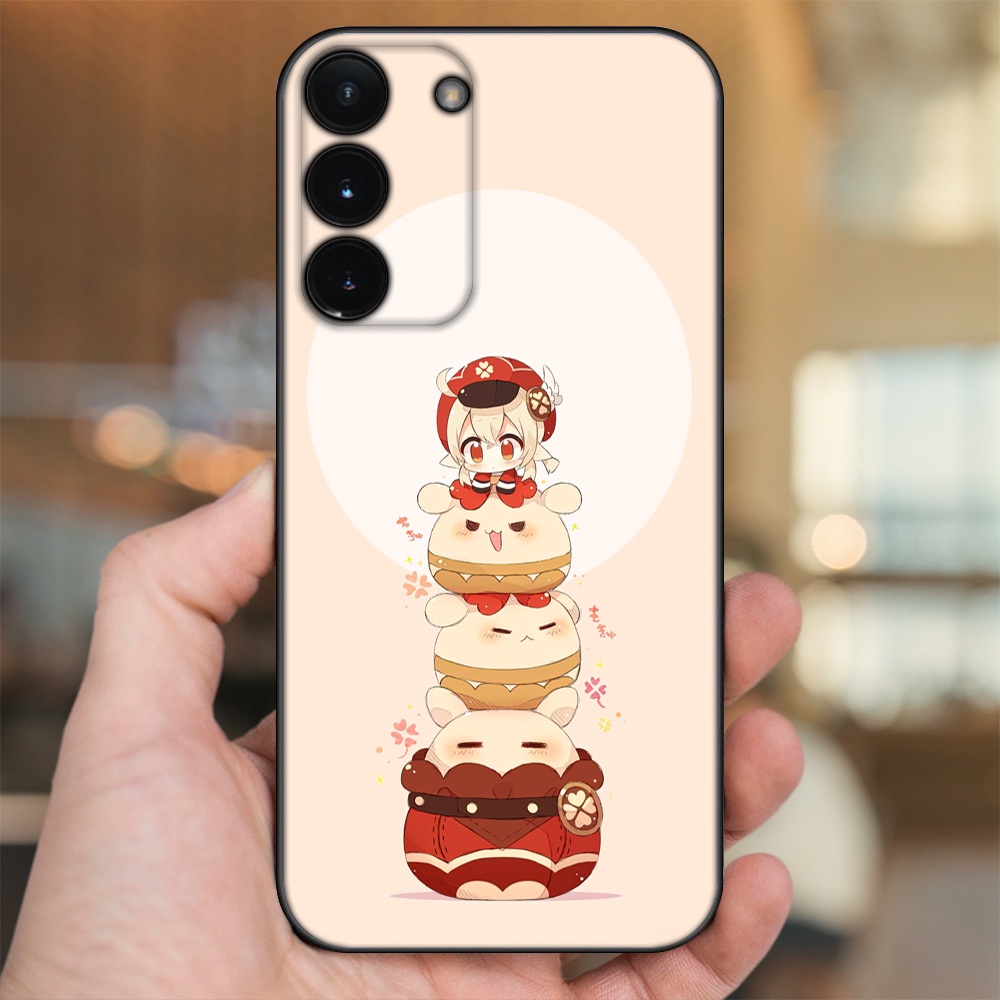 Ốp lưng Samsung S21, S21 Plus, S21 FE, S22, S22 Plus viền đen in hình Klee Genshin Impact