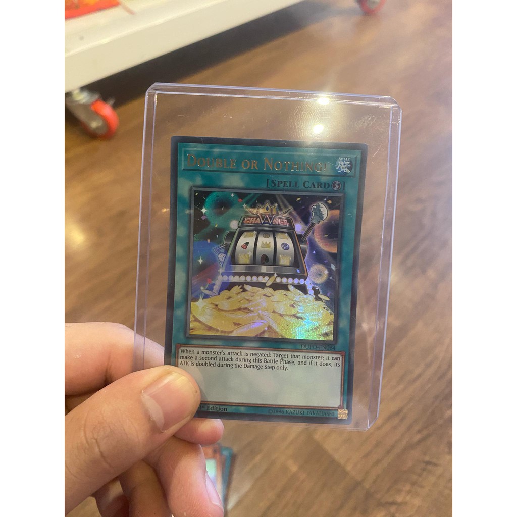 Lá bài thẻ bài Yugioh Double Or Nothing! – Ultra Rare - Tặng bọc bài nhựa bảo quản