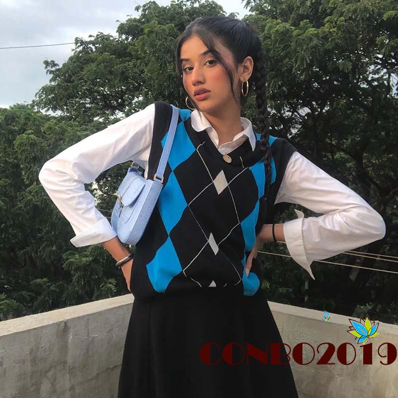 Áo len cho nữ cộc tay cổ tròn thời trang