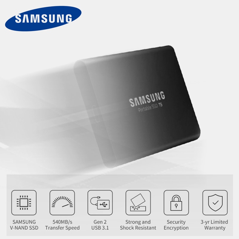 Ổ Đĩa Rời Đặc Biệt Di Động ssd 500gb usb3.1 1tb Cho Máy Tính Để Bàn samsung t5