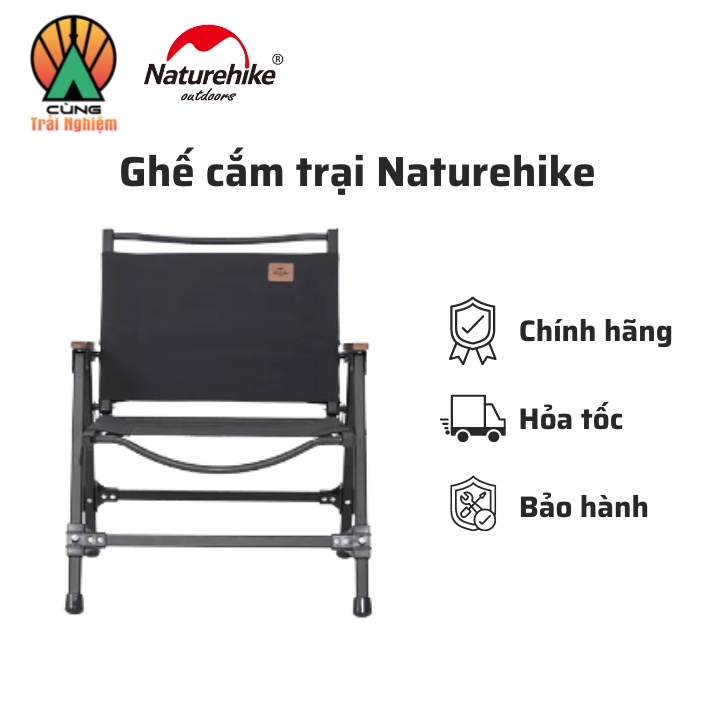 [CHÍNH HÃNG] Ghế cắm traị, câu cá Naturehike có tựa, Gấp Gọn, Dễ Di Chuyển NH21JJ002