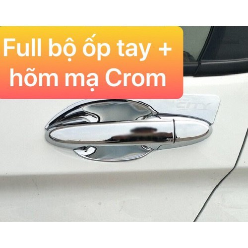 Honda City 2018-2019-2020 Bộ Ốp chống xước tay nắm hõm cửa mạ Crom loại dày