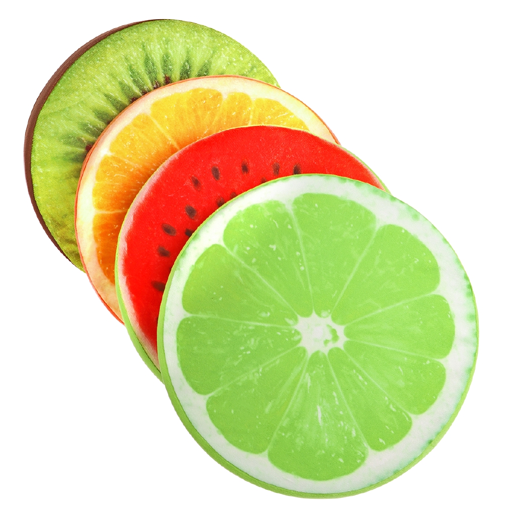 Gối tựa lưng hình trái cây chất liệu mềm thiết kế hình tròn tiện lợi dễ sử dụng
