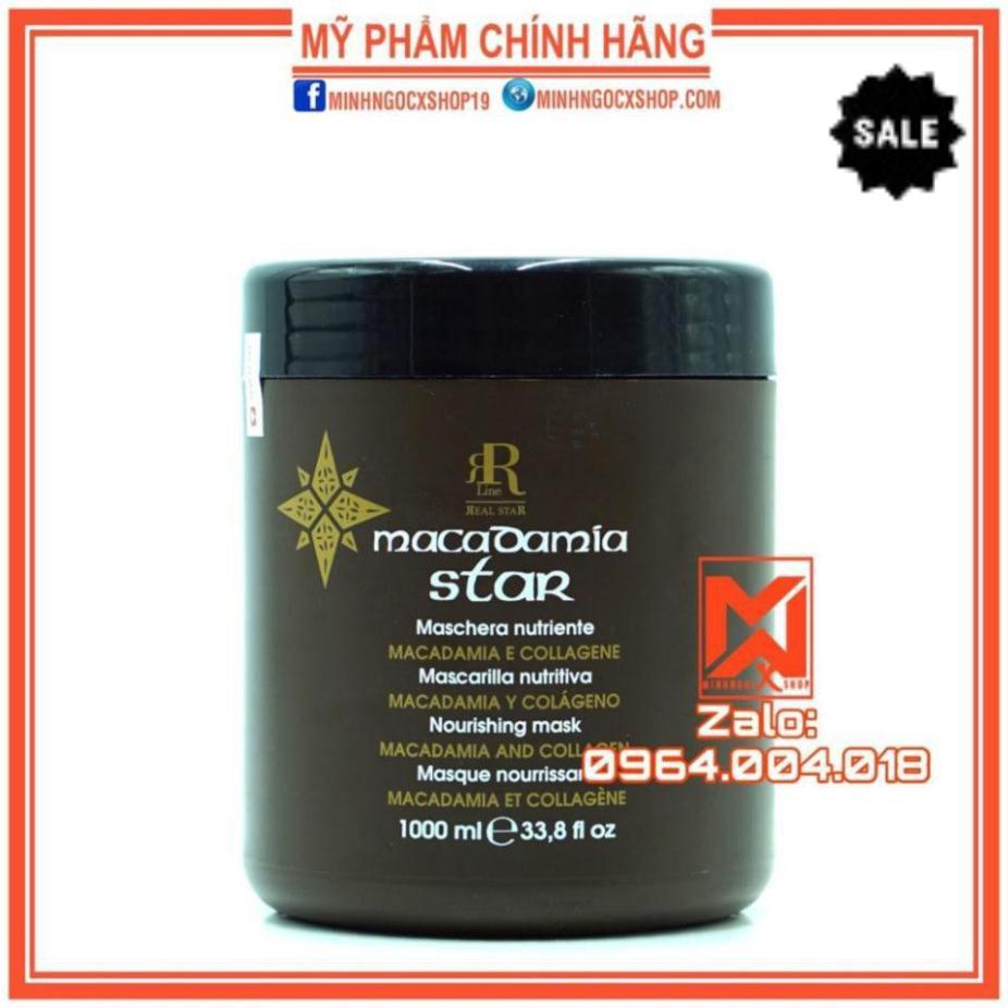 ✅[ RR LINE ] Ủ TÓC - KEM Ủ TÓC PHỤC HỒI TÁI TẠO CẤU TRÚC MACADAMIA STAR 1000ML CHÍNH HÃNG > /