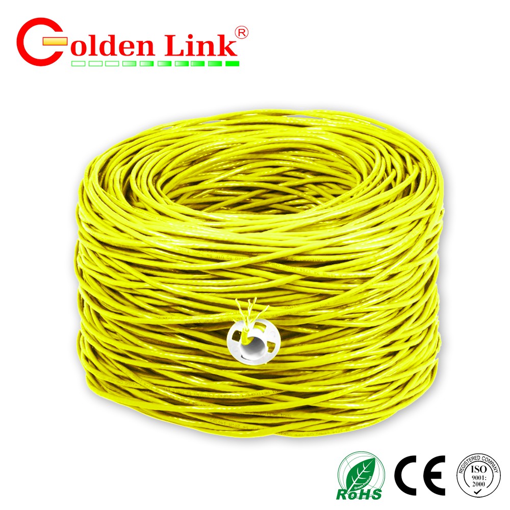 Thùng cáp mạng LAN UTP CAT 6 Golden Link Platinum Taiwan màu vàng (305M)