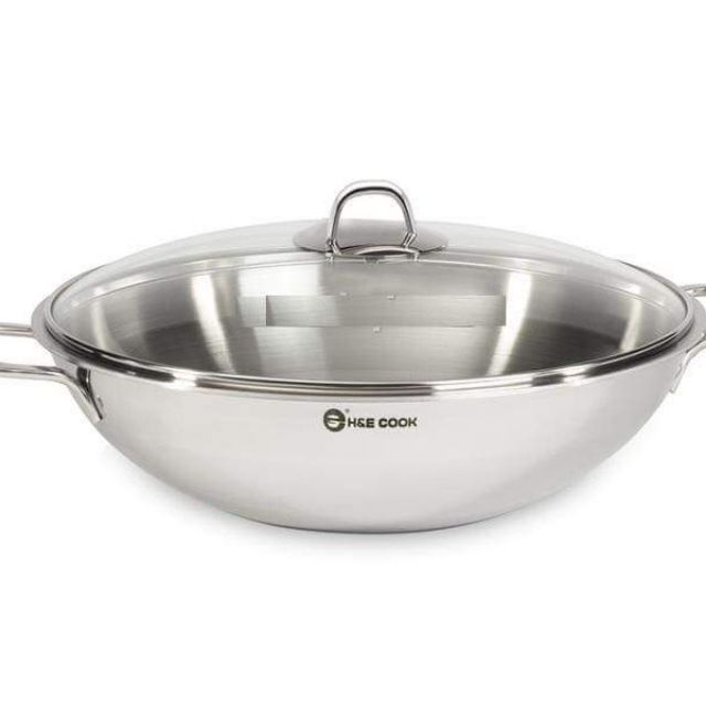 Chảo lẩu inox 3 đáy cao cấp, hiệu H&amp;E Cook/Fivestar từ size 24, 26, 28, 32 cm