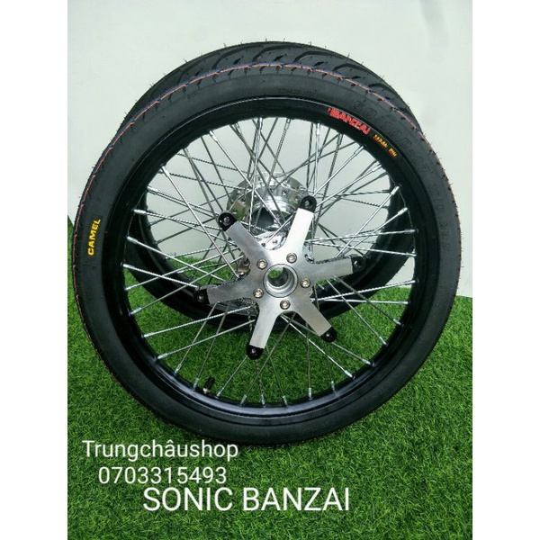 CẶP BÁNH CĂM SONIC NIỀNG BANZAI 1.4 1.6 FULL VỎ CAMEL HOẶC CRV 60.70 GẮN NHƯ RIN