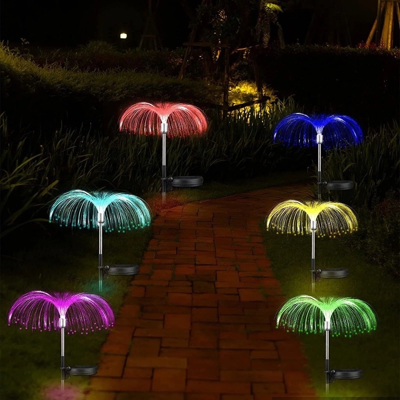 1 Đèn LED Trang Trí Sân Vườn Chống Nước Hình Sứa Nhiều Màu Sử Dụng Năng Lượng Mặt Trời