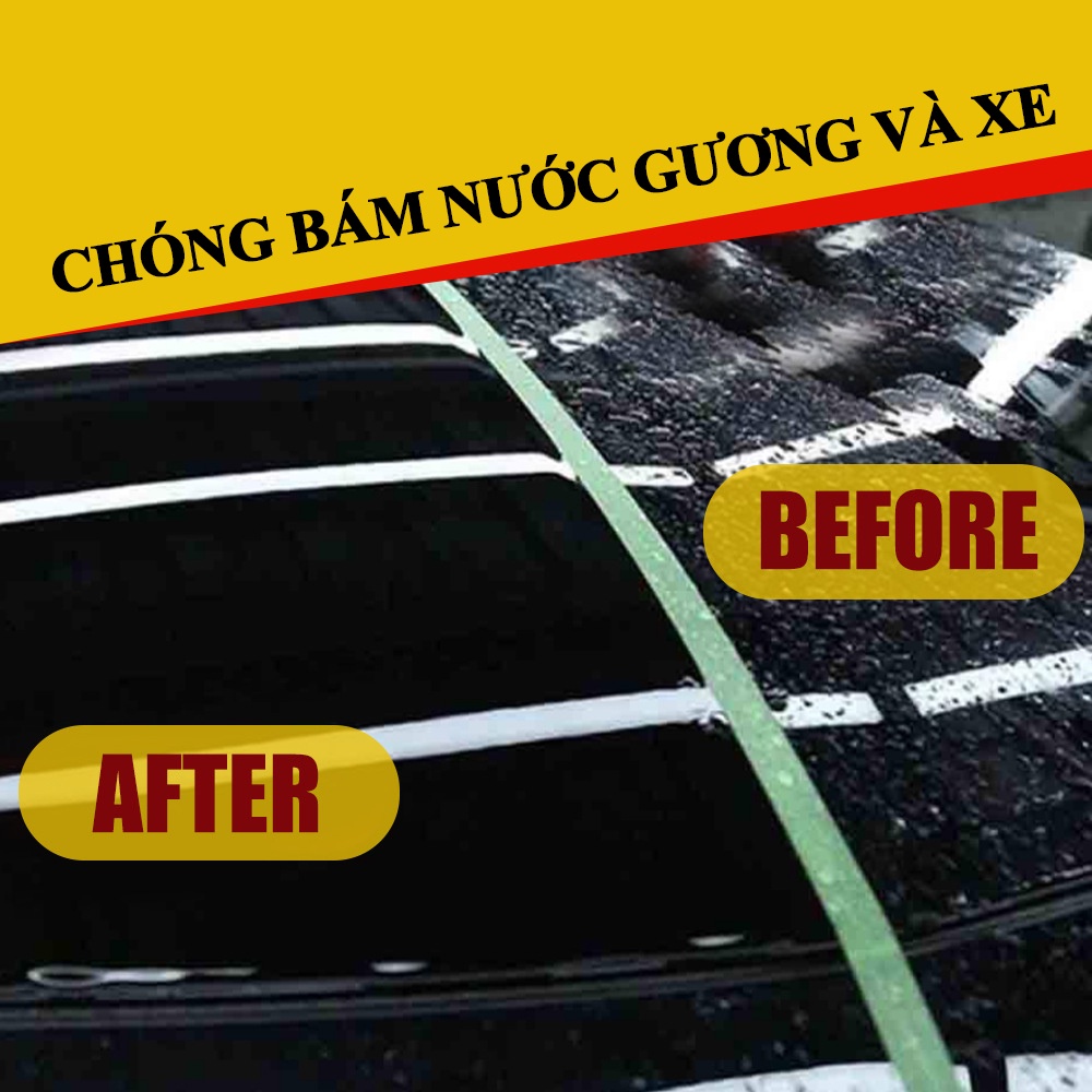 Chai xịt phủ NANO CAR chống thấm nước OTO - XE MÁY, Bảo vệ nước sơn khi tiếp xúc trực tiếp mưa năng, chống bám nước kính