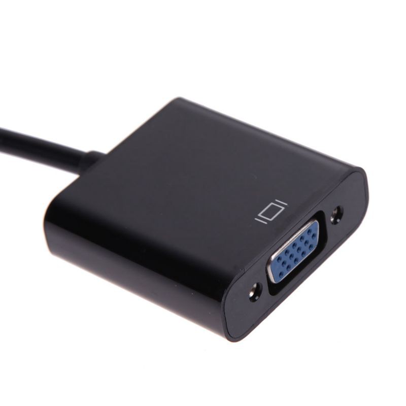 Cáp chuyển đổi video âm thanh màu đen 1080P Micro-HDMI/Mini HDMI/HDMI sang VGA