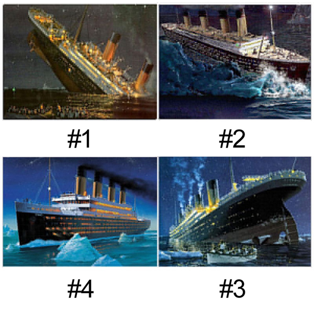 Bộ Tranh Đính Đá 5d Họa Tiết Tàu Titanic Độc Đáo Diy Dùng Trang Trí Nhà Cửa