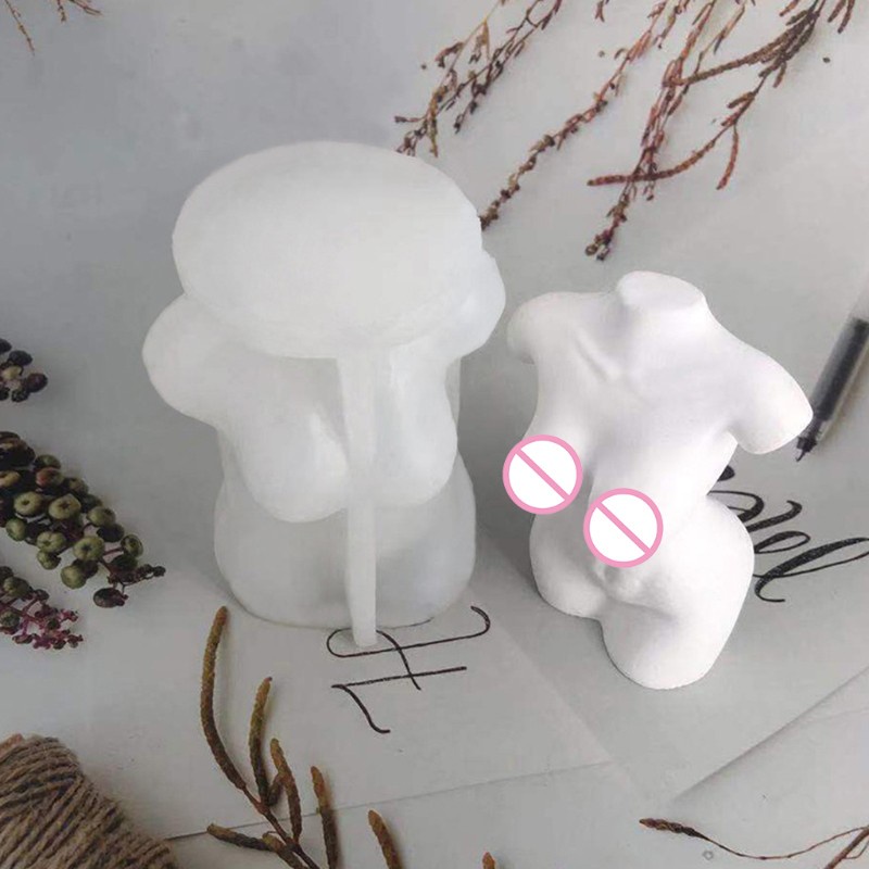 Khuôn Silicone Tạo Hình Làm Nến Diy Hình Cơ Thể Người 3d