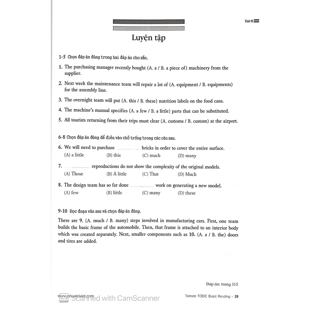 Sách Tomato Toeic Basic Reading