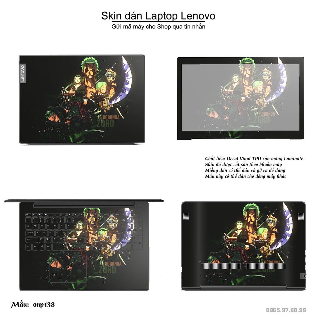 Skin dán Laptop Lenovo in hình One Piece _nhiều mẫu 16 (inbox mã máy cho Shop)