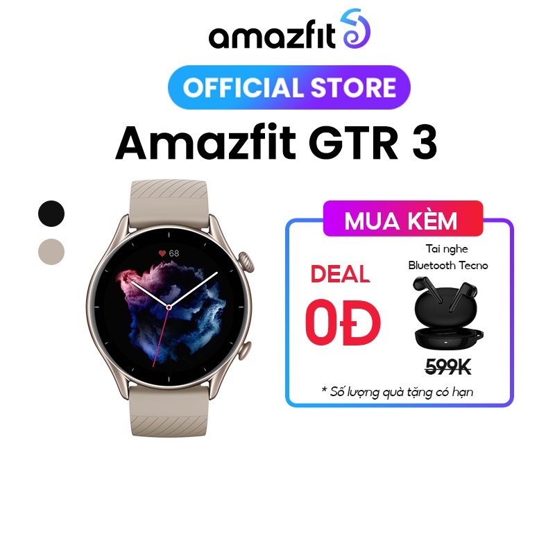 Amazfit GTR 3 – Đồng hồ thông minh Amazfit GTR 3 – Pin 21 ngày – Tiếng Việt