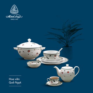 Thố vành 12 cm + nắp - Jasmine - Trắng