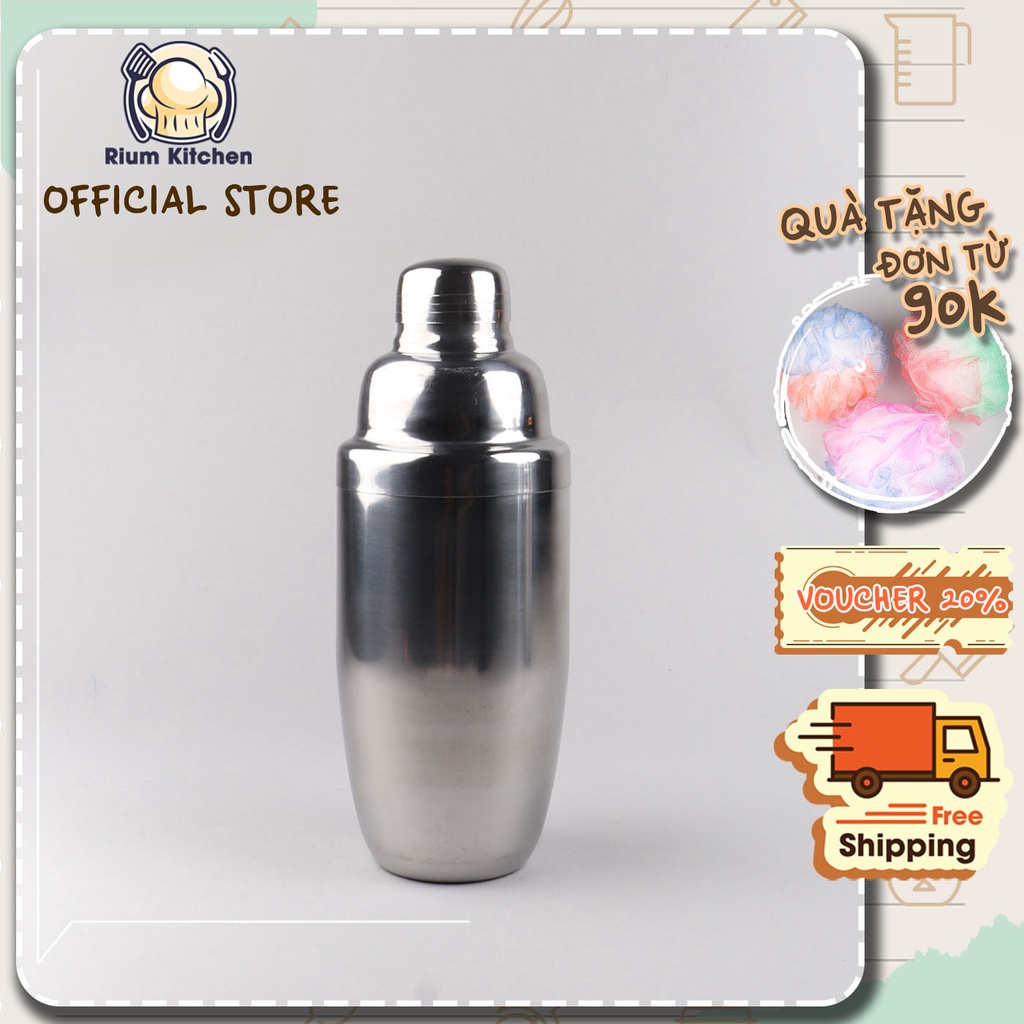 Bình lắc inox Bam House pha chế trà sữa và cocktail nhiều loại dung tích cao cấp BLI01 - Gia dụng bếp