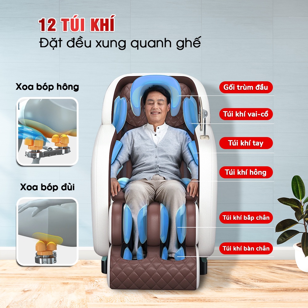 [Mã LT500 giảm 500k đơn 2tr990] Ghế massage trị liệu FUJILA K2 - Chế độ massage toàn thân - Có loa bluetooth nghe nhạc