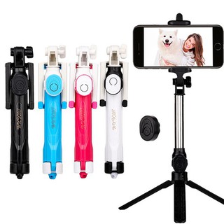 Gậy tự sướng Tripod Selfie Stick ba chân Bluetooth đa năng.