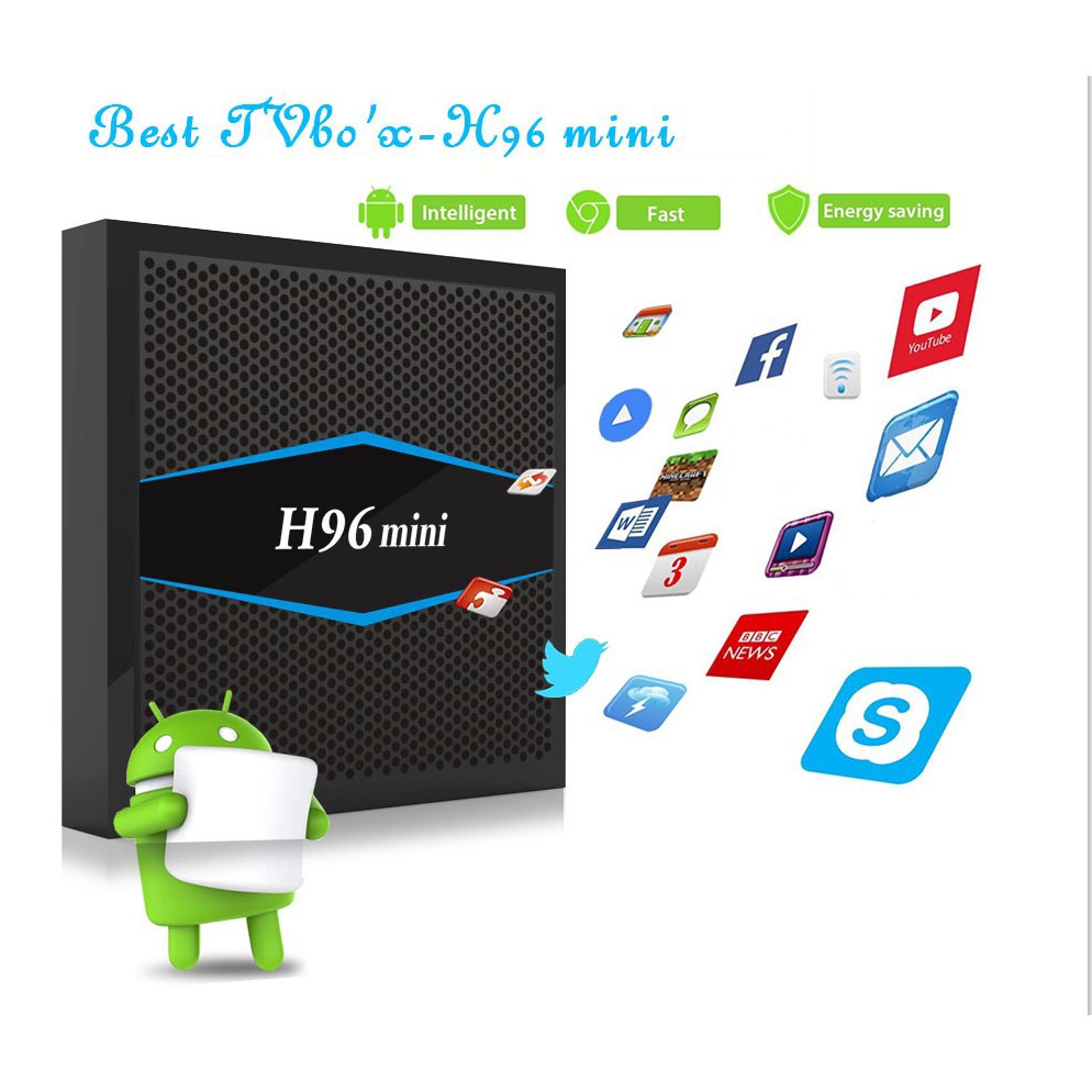 Thiết bị chuyển đổi TV thường thành smart TV android7.1 mini H96 Mini 4K HD tva157 2GB + 16GB 2.4G / 5G WiFi