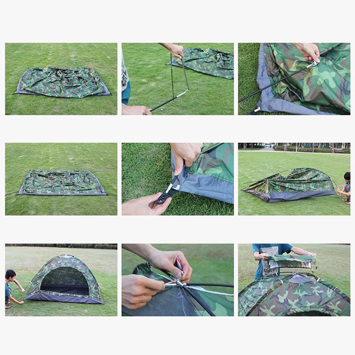 Lều Cắm Trại 2 Lớp đi phượt picnic dã ngoại du lịch gấp gọn tiện lợi TT 9027
